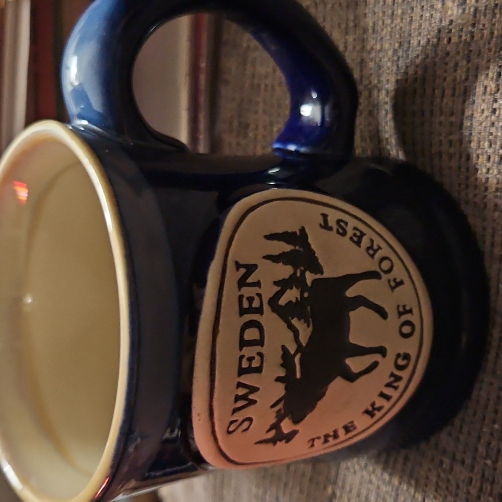 Sweden The King Of Forest Blue Coffee Tea Mug
